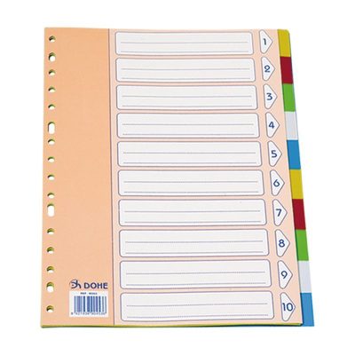 SEPARADOR DOHE FOLIO PP 10 POSICIONES 90453