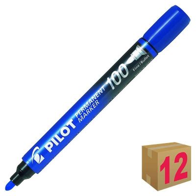ROTULADOR PERMANENTE PILOT CONICO SCA-100 AZ C/12