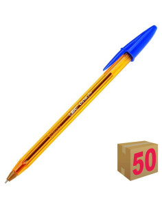 BOLÍGRAFO BIC CRISTAL FINO AZUL CAJA 50 UDS