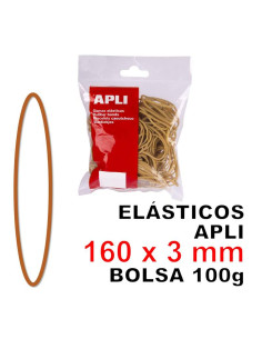 ELÁSTICOS APLI 160 X 3 MM BOLSA 100 GR MOD 12858