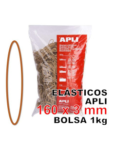 ELÁSTICOS APLI 160 X 3 MM BOLSA 1 KG MOD 12867