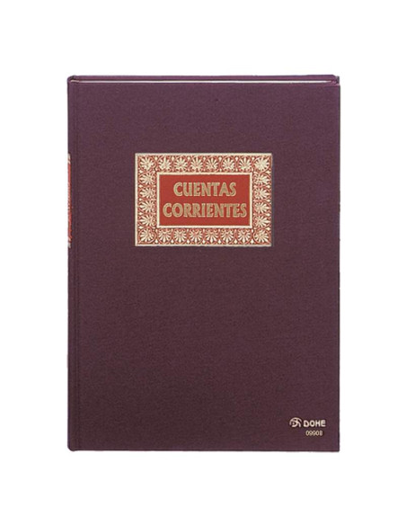 LIBRO ENTELADO DOHE FOLIO CUENTAS CORRIENTES 09908