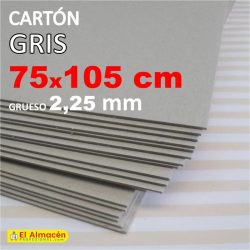CARTÓN GRIS CARTOPACK 75X105 CM GROSOR 2 25 MM