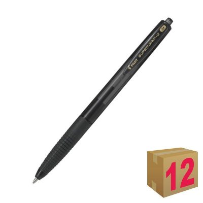 BOLÍGRAFO PILOT SUPER G NEGRO C/12
