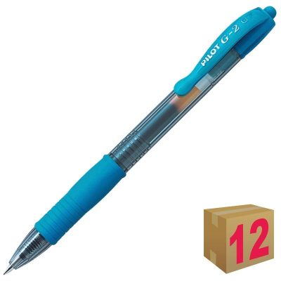 BOLÍGRAFO PILOT G-2 AZUL PASTEL C/12