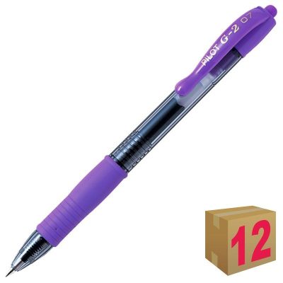 BOLÍGRAFO PILOT G-2 VIOLETA PASTEL C/12