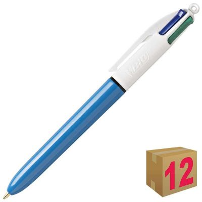 BOLIGRAFO BIC 4 COLORES ORIGINAL CAJA 12 UDS