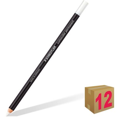 LÁPIZ STAEDTLER LUMOCOLOR GLASOCHROM BLANCO C/12