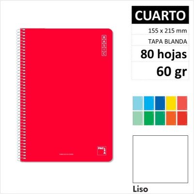 CUAD PACSA BASICT/B 1/4 80H60GR LISO 16307