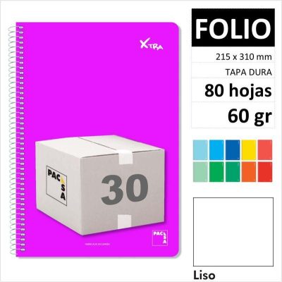 CUAD PACSA XTRA T/D F 80H60GR LISO 16223 C/30