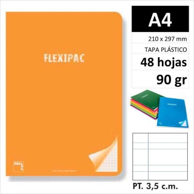 LIBRETA PACSA FLEXIPAC PP A4 48H90GR P3 5 20059