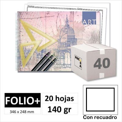 BLOC DIBUJO PACSA ART FOLIO C/ MARGEN 18848 C/40