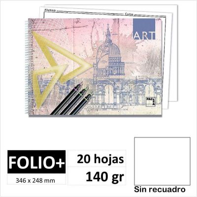 BLOC DIBUJO PACSA ART FOLIO S/ MARGEN 18849