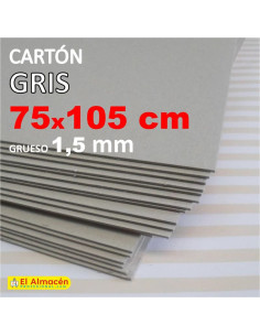 CARTÓN GRIS CARTOPACK 75X105 CM GROSOR 1 50 MM