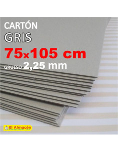 CARTÓN GRIS CARTOPACK 75X105 CM GROSOR 2 25 MM