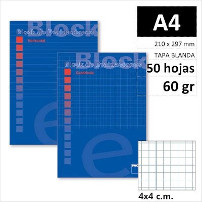 BLOC EXAMEN PACSA A4 50H60GR C4 18705