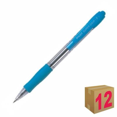 BOLÍGRAFO PILOT SUPER GRIP AZUL CLARO/AZUL C/12
