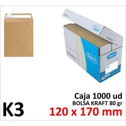 BOLSA DE PAPEL SAM KRAFT 120X170 TIRA C/1000