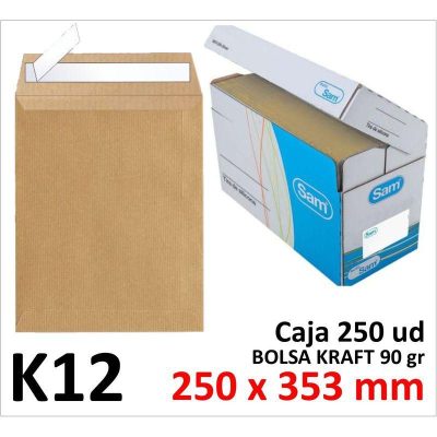 BOLSA DE PAPEL SAM KRAFT 250X353 TIRA C/250