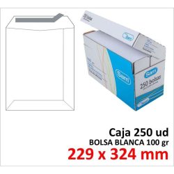 BOLSA DE PAPEL SAM BLANCO 229X324 TIRA C/250