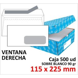 SOBRE DE PAPEL SAM BLANCO 115X225 V/D TIRA C/500