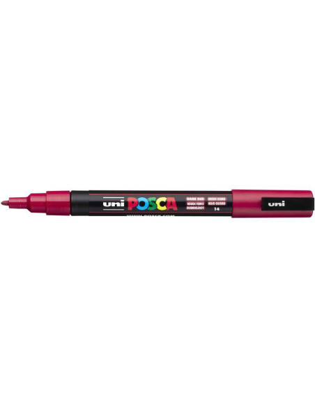 ROTULADOR POSCA PC-3M ROJO OSCURO