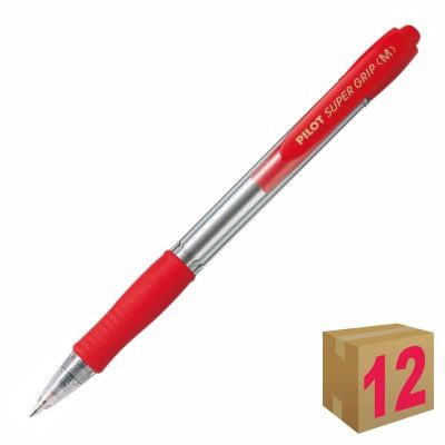 BOLÍGRAFO PILOT SUPER GRIP ROJO C/12