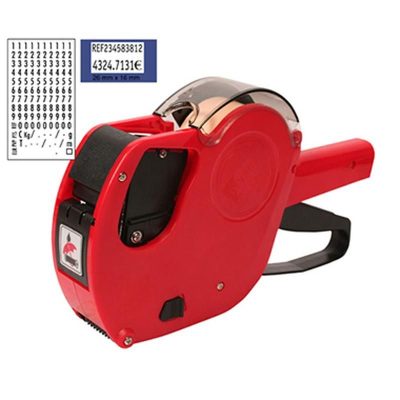 ETIQUETADORA MARCAPRECIOS MX-2616 ROJA  10 ROLLOS