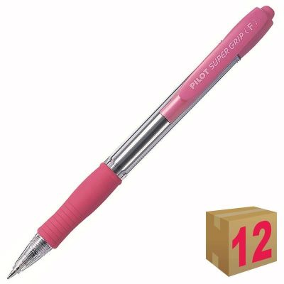 BOLÍGRAFO PILOT SUPER GRIP ROSA/AZUL C/12