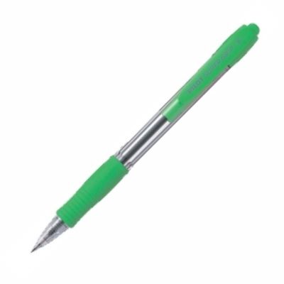 BOLÍGRAFO PILOT SUPER GRIP VERDE CLARO/AZUL