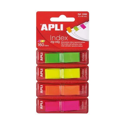 BANDERITA ADHESIVA APLI 45X12MM 4X40H MOD 12482