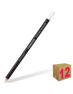 LÁPIZ STAEDTLER LUMOCOLOR GLASOCHROM BLANCO C/12
