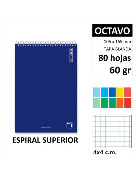 CUAD PACSA BASICT/B 8º ESP/SUP 80H60GR C4 16434