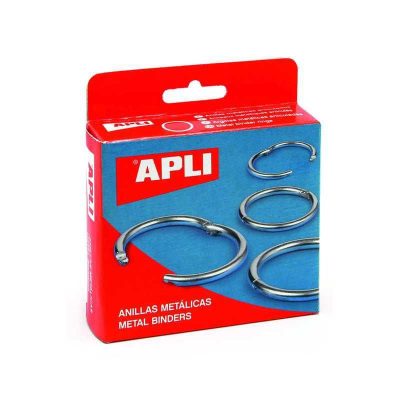 ANILLAS METÁLICAS APLI 25MM CAJA 20UD