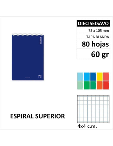 CUAD PACSA BASICT/B 16º ESP/SUP 80H60GR C4 16438
