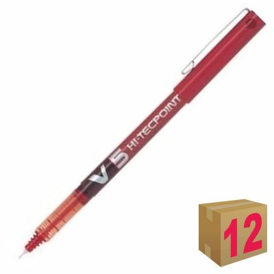 BOLÍGRAFO PILOT V-5 ROJO C/12