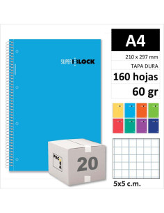 CUAD PACSA SUPERBLOCK T/D A4 160H60GR C5 SUR16441