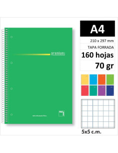 CUAD PACSA PREMIUM A4 160H70GR C5 SURT 16403