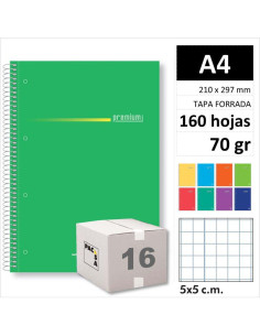 CUAD PACSA PREMIUM A4 160H70GR C5 SURT 16403 C/16