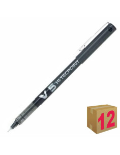 BOLÍGRAFO PILOT V-5 NEGRO C/12
