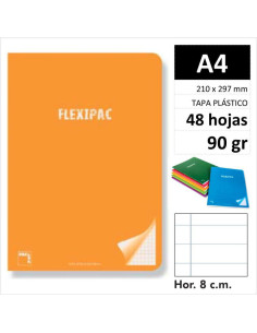 LIBRETA PACSA FLEXIPAC PP A4 48H90GR HOR 20058