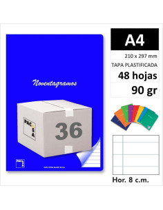 LIBRETA PACSA NOVENTAGRAMOS A4 48H90GR HOR 20081 C