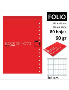 BLOCNOTAS PACSA CON TAPA F 80H60GR C4 18900