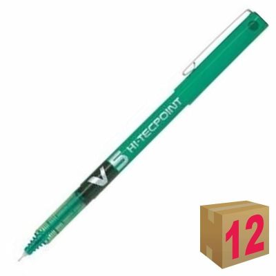 BOLÍGRAFO PILOT V-5 VERDE C/12