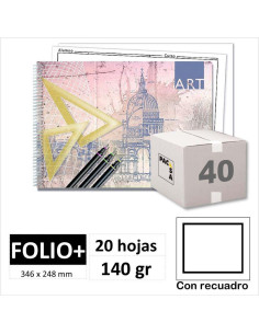 BLOC DIBUJO PACSA ART FOLIO C/ MARGEN 18848 C/40