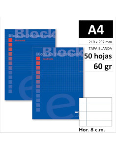 BLOC EXAMEN PACSA A4 50H60GR HOR 18755