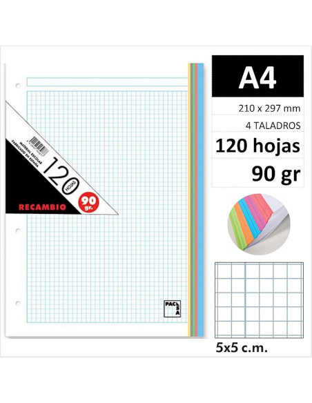 RECAMBIO PACSA A4 120H90GR 4 TAL C5 SURT 21180 RECAMBIO PACSA A4 120H90GR 4 TAL C5 SURT 21180