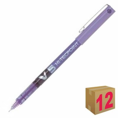 BOLÍGRAFO PILOT V-5 VIOLETA C/12