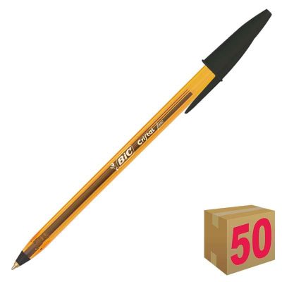 BOLÍGRAFO BIC CRISTAL FINO NEGRO CAJA 50 UDS