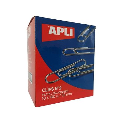 CLIPS PLATA APLI No2 32MM 100U 11714 C/10